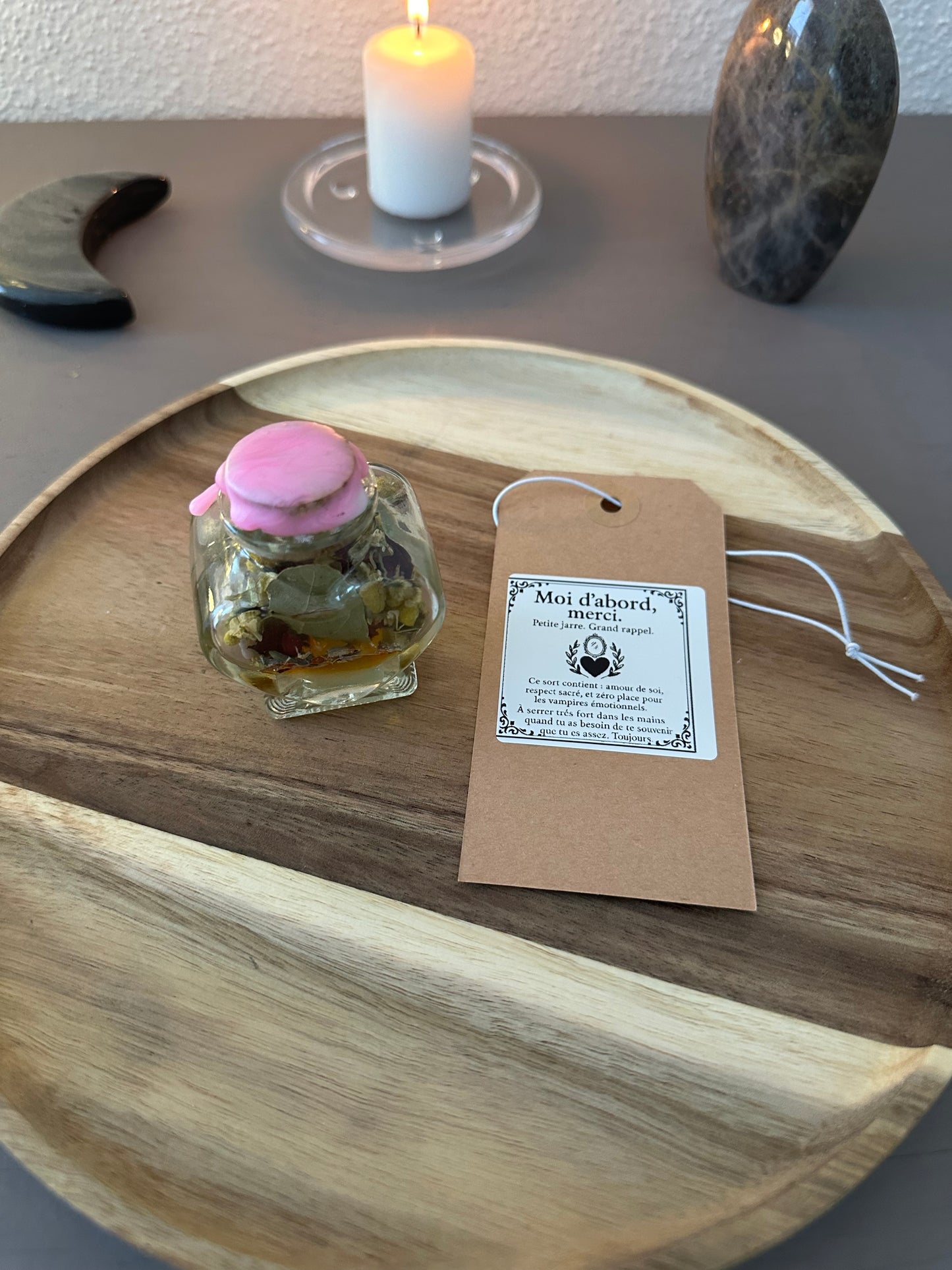 Bouteille de sorcière Amour de soi / Spell Jar Moi d'abord , merci