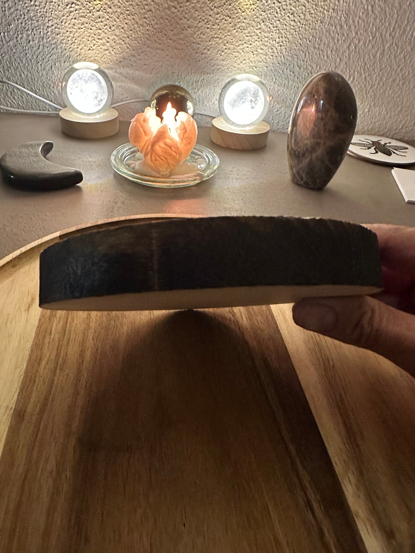 Base d'autel circulaire en forme de noeud desorcière 13 cm