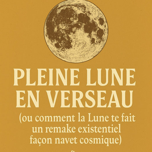 Pleine Lune en Verseau – Le 9 août 2025 (ou comment la Lune te fait un remake existentiel façon navet cosmique)
