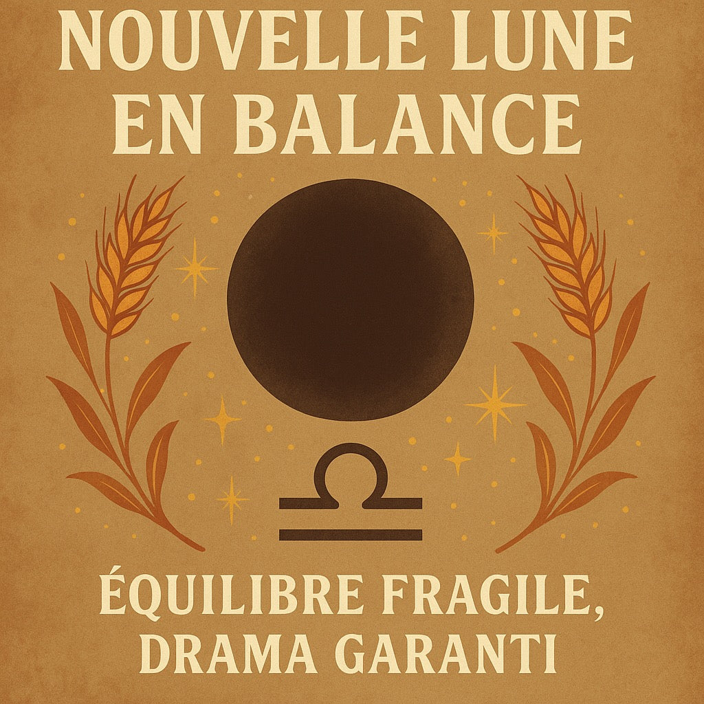 🌑 Nouvelle lune en Balance : équilibre fragile, drama garanti