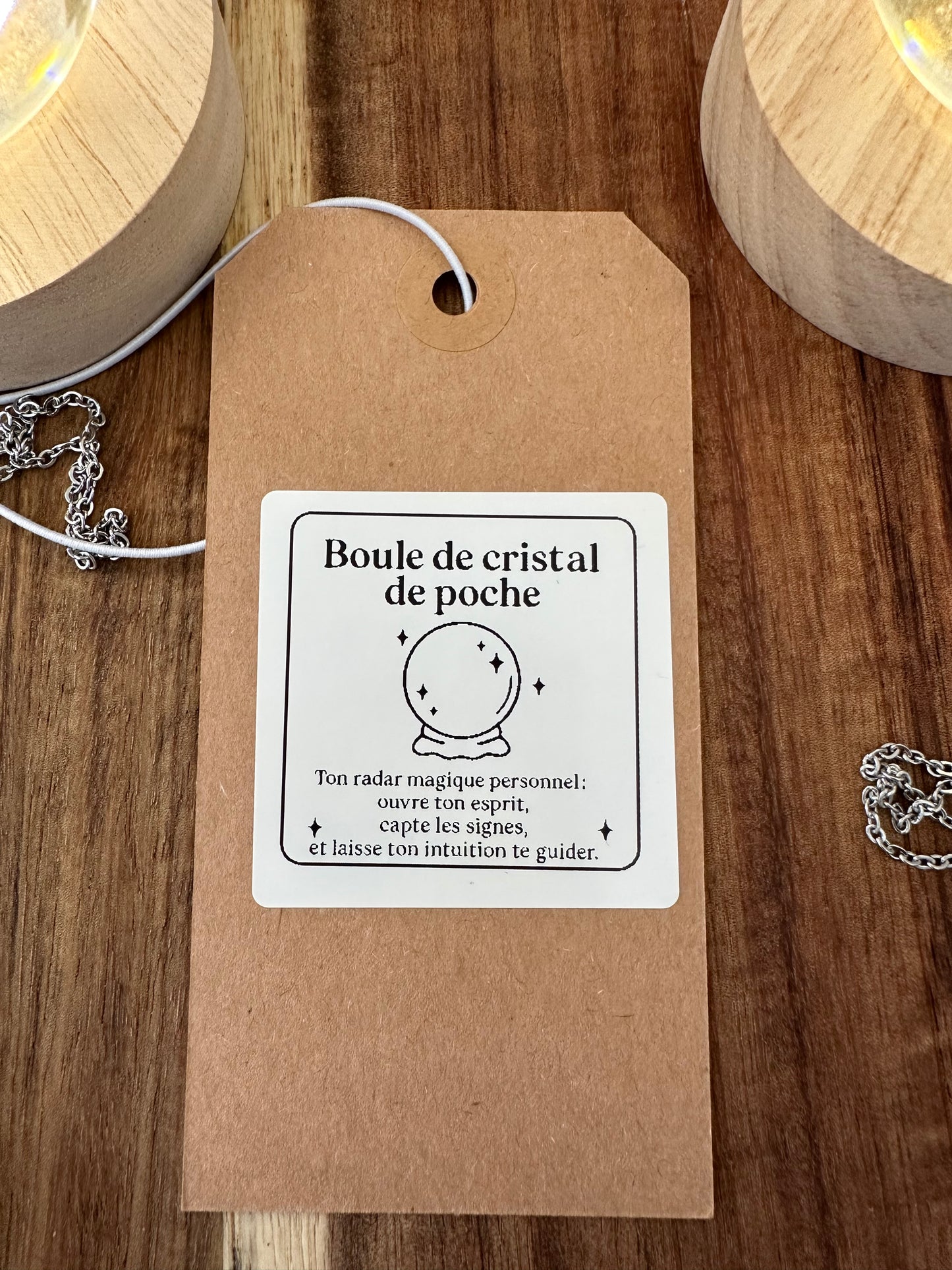 Collier Spell Jar d'intuition / Boule de cristal de poche