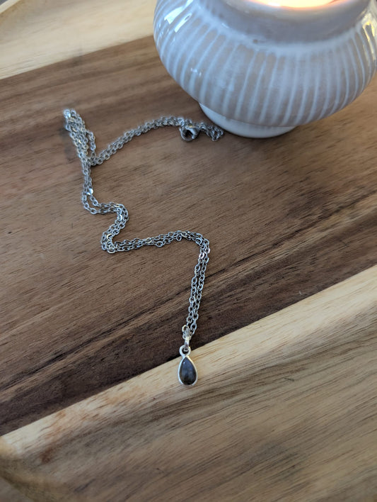 Collier Goutte en labradorite