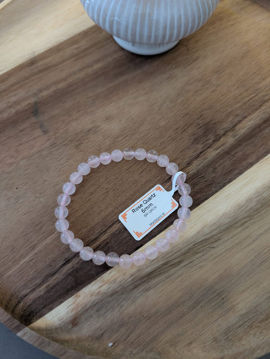 Bracelet Quartz Rose - 6mm