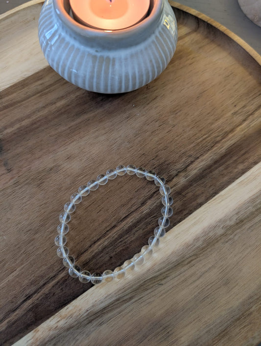 Bracelet Cristal de roche - 6mm