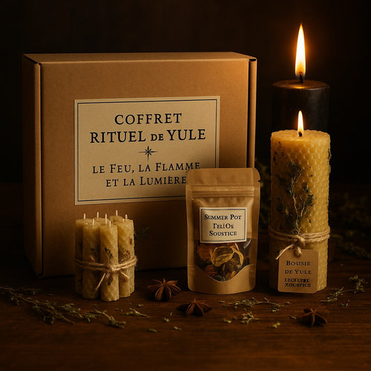 ✴️ Coffret Rituel de Yule – Le Feu, la Flamme et la Lumière
